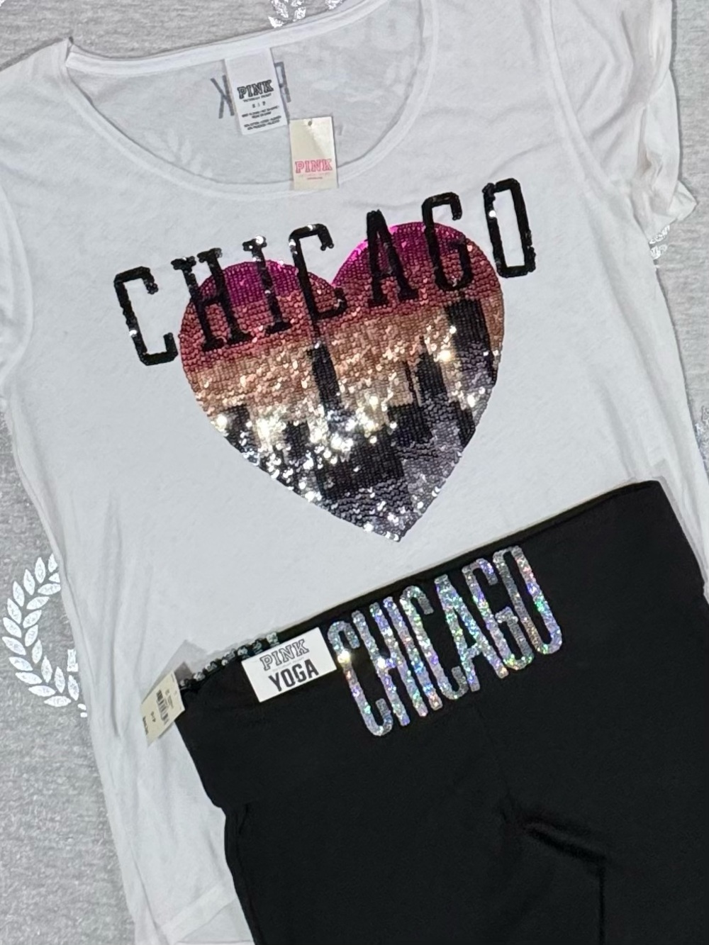 VS PINK VINTAGE BLING LIMITED EDITION CHICAGO BLING SET NWT